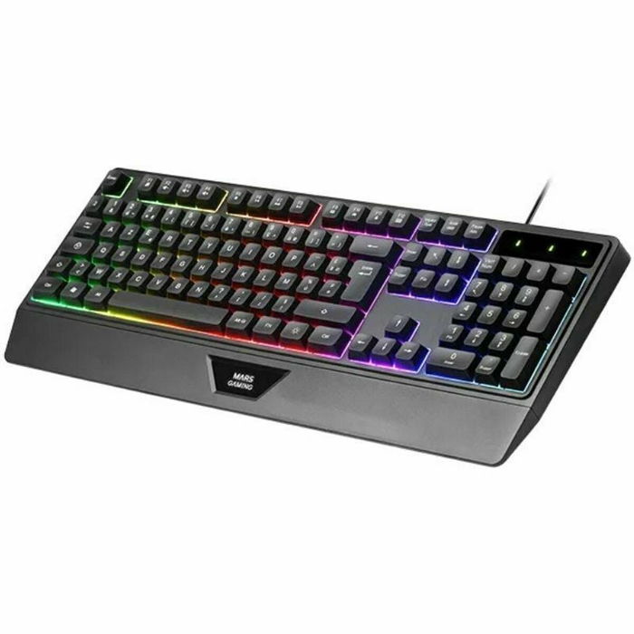 clavier et souris Mars Gaming MCP124PROES Noir Multicouleur Espagnol Qwerty