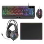 Mars Gaming MCP124PRO Kit Combo 4 en 1 : Clavier H-Mech RGB, Souris 3200 DPI, Casque FRGB, Tapis Nanotextile 36x26 cm