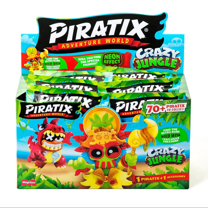 Magic Box - Exposition 24 Cartes Piratix Crazy Jungle One Pack Ppx3D424In00 - 70+ Nouveaux Piratix à Collectionner Magic Box - Exposition 24 Cartes Piratix Crazy Jungle One Pack Ppx3D424In00 - 70+ Nouveaux Piratix à Collectionner