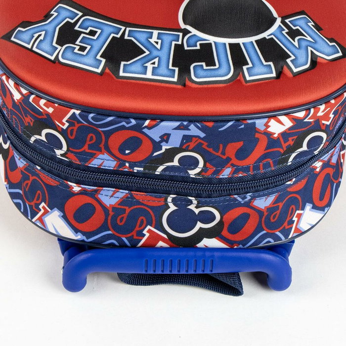Cartable à roulettes Mickey Mouse Rouge 25,0 x 31,0 x 10,0 cm 3D