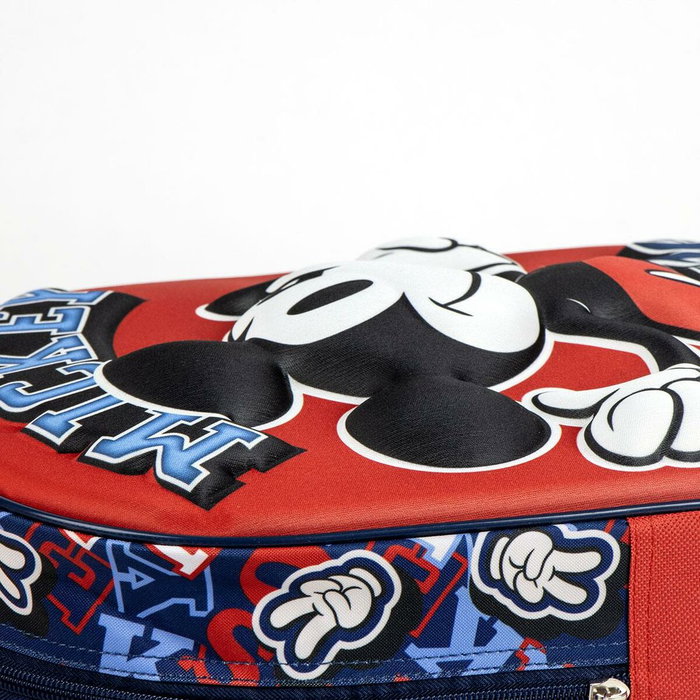 Cartable à roulettes Mickey Mouse Rouge 25,0 x 31,0 x 10,0 cm 3D