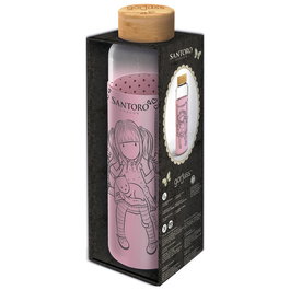 Gorjuss Bouteille en verre de 585 ml avec étui en silicone et coffret cadeau - STOR