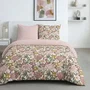Today Parure de lit imprimé floral champetre rose poudré 240 x 220 cm