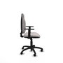 PIQUERAS Y CRESPO Chaise de bureau Algarra, Similicuir blanc, Accoudoirs 1D