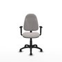 PIQUERAS Y CRESPO Chaise de bureau Algarra, Similicuir blanc, Accoudoirs 1D