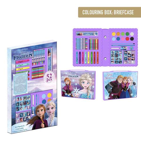 Cerdá Set de papeterie à colorer Frozen, boîte, age recommandé 3 ans, couleur lilas