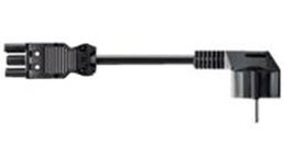Bachmann Câble d'alimentation GST18 - Fiche Schuko, H05VV-F 3G 1.5 mm², Longueur 1.5 m, Noir, pour systèmes d'installation