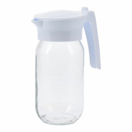 Excellent Houseware Jarra en verre transparent avec couvercle 1 L