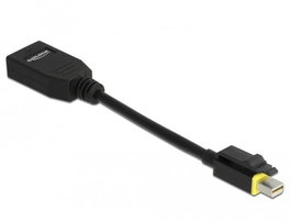 Delock LS0H - Adaptateur Mini DisplayPort vers DisplayPort 1.4, 32.4 Gb/s, HDCP 1.4/2.2, câble 0.15 m