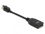 Delock LS0H - Adaptateur Mini DisplayPort vers DisplayPort 1.4, 32.4 Gb/s, HDCP 1.4/2.2, câble 0.15 m