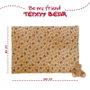 PERLETTI Ours en peluche Teddy avec couverture douce, peluche 22cm, couverture 120x80cm, jouet enfant