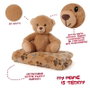 PERLETTI Ours en peluche Teddy avec couverture douce, peluche 22cm, couverture 120x80cm, jouet enfant