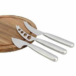 Menastyl Planche à découper rectangulaire en bois d'acacia et 3 couteaux en inox