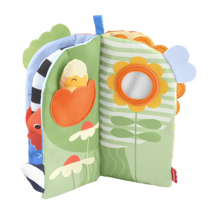 Fisher-Price Livre d'éveil 4 saisons avec activités sensorielles pour bébé, se tient debout