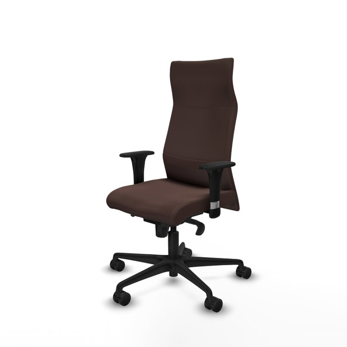 Piqueras Y Crespo Fauteuil Albacete en similicuir marron foncé avec mécanisme synchrone