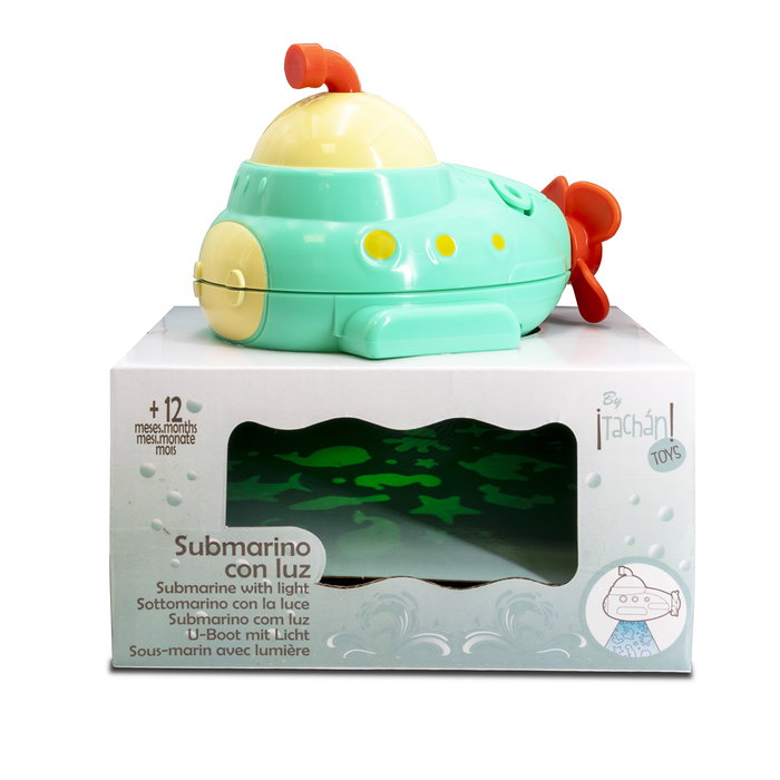 Tachan Submarino - Jouet de bain avec projecteur sous-marin, navire - Enfants 1 an et plus, anglais, français, allemand, italien, portugais, espagnol Tachan Submarino - Jouet de bain avec projecteur sous-marin, navire - Enfants 1 an et plus, anglais, français, allemand, italien, portugais, espagnol