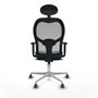Piqueras y Crespo Chaise de Bureau 1D086G1 Gris Vert pétrole