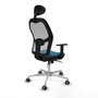 Piqueras y Crespo Chaise de Bureau 1D086G1 Gris Vert pétrole