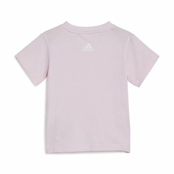 Ensemble de Sport pour Bébé Adidas I Lin Co Set Gris Rose