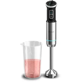 Cecotec Power Neutron Mixeur plongeant 1100 W avec lames CrossBlades en titane noir, fonction Turbo et verre de 800 ml