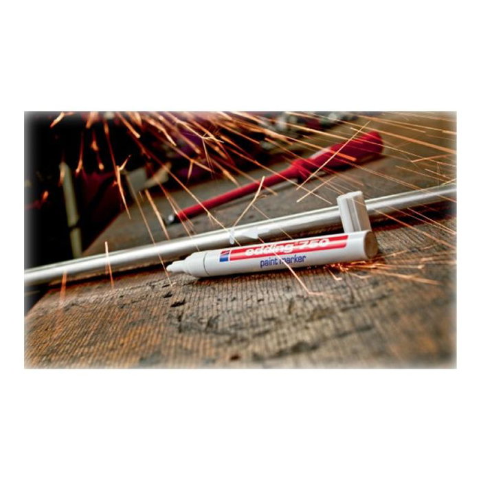 Edding 750 Paint Marker Blanc (4-750049) Marqueur à peinture permanent pour surfaces lisses