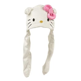 Bonnet en point avec applications Hello Kitty - Dimensions: 22 x 2 x 55 cm - À partir de 3 ans - Couleur: Blanc