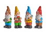 Ibergarden Nain de Jardin en Céramique 25 cm Couleurs Vives Assorties (Set de 16)