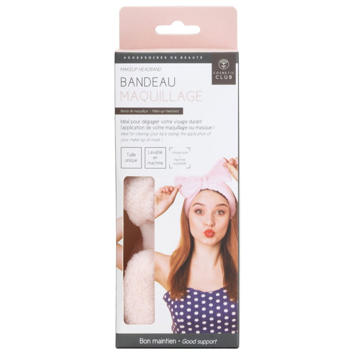 Cosmetic Club Bandeau de maquillage avec nœud Cosmetic Club Bandeau de maquillage avec nœud
