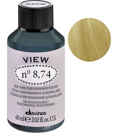 Davines View Coloration demi-permanente pour cheveux Nuisance 8.74 Gloss Blonde - 60 ml - Soin capillaire pour femmes