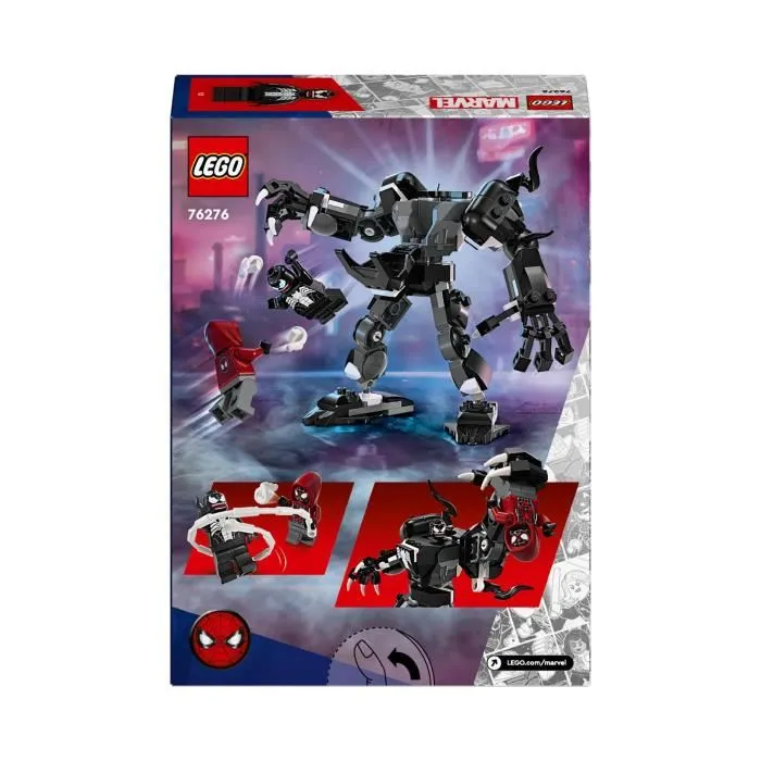 LEGO 76276 Marvel L'Armure Robot de Venom contre Miles Morales Jouet de Construction avec Minifigurines