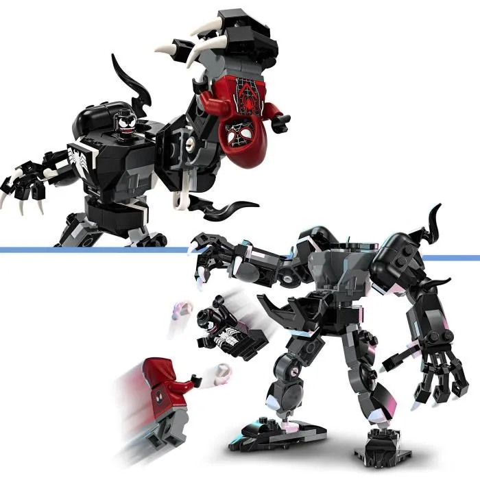 LEGO 76276 Marvel L'Armure Robot de Venom contre Miles Morales Jouet de Construction avec Minifigurines