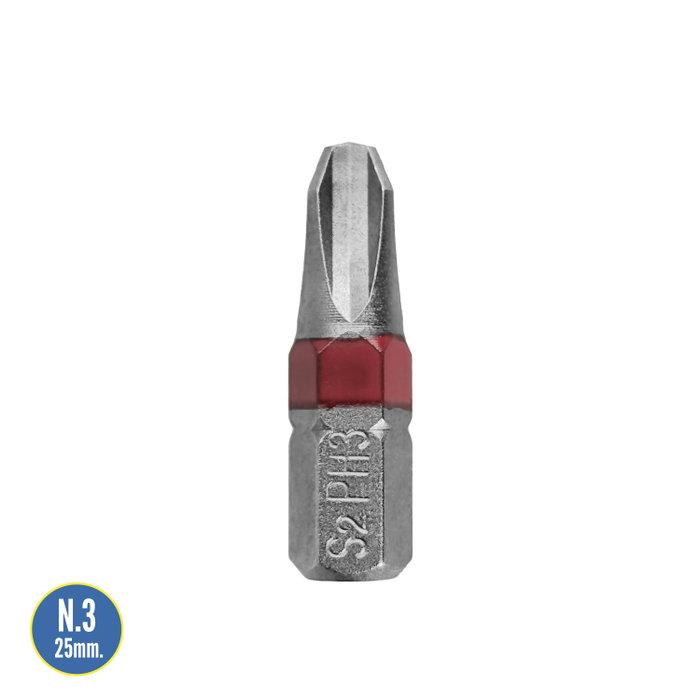 WOLFPACK LINEA PROFESIONAL Embout pour vis Maurer Phillips nº 3 (2 unités) WOLFPACK LINEA PROFESIONAL Embout pour vis Maurer Phillips nº 3 (2 unités)