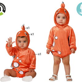 Déguisement de poisson orange avec ailette et capuche - Costume pour bébé unisex 6-12 mois - Polyester