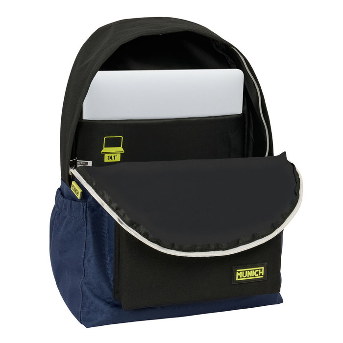 Cartable Munich Track Bleu Noir 31 x 43 x 13 cm