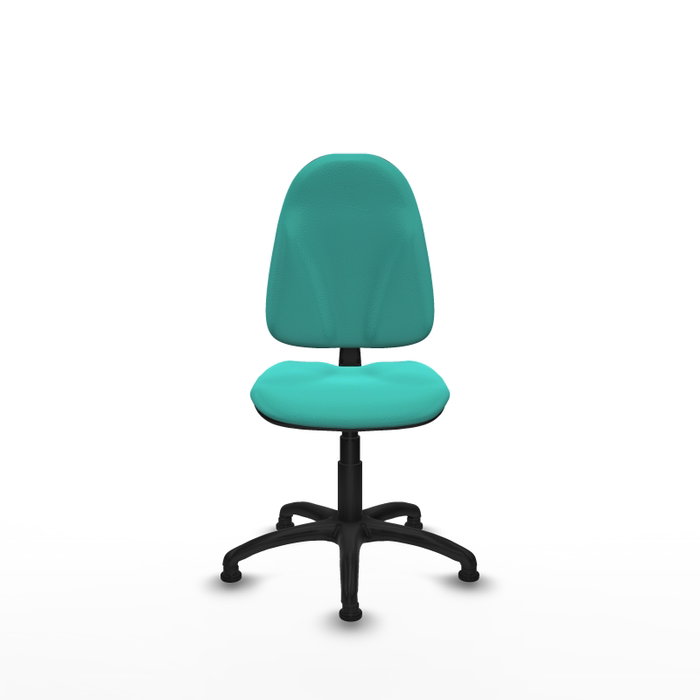 PIQUERAS Y CRESPO Chaise de bureau Algarra turquoise en similicuir sans accoudoirs