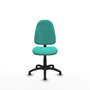 PIQUERAS Y CRESPO Chaise de bureau Algarra turquoise en similicuir sans accoudoirs