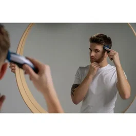 Wahl - Tondeuse à cheveux Color Pro Cordless - 3,5 W - Sans fil - 8 sabots + mini tondeuse - Autonomie 60 min - Bleu Gris