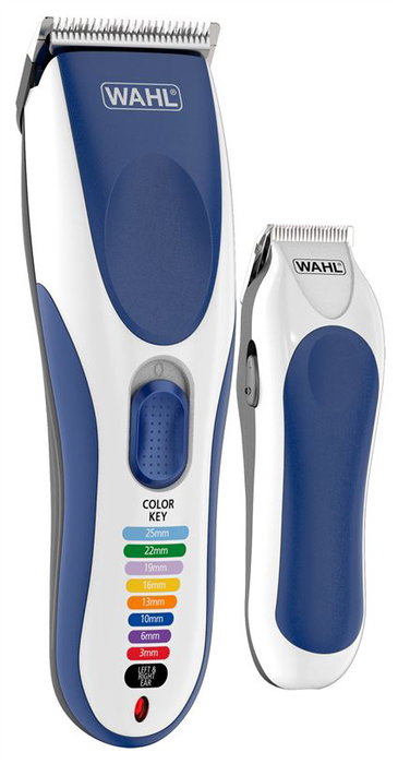 Wahl 09649-916 Tondeuse à cheveux sans fil et avec fil avec accessoire de précision et peignes codés couleur (longueur 1-25 mm)