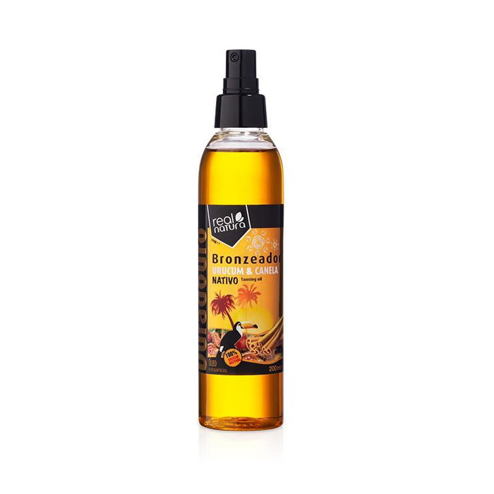 Real Natura Huile autobronzante à l'Urucum et canela 200 ml - Riche en bêta-carotène et huile de noix de coco biologique Real Natura Huile autobronzante à l'Urucum et canela 200 ml - Riche en bêta-carotène et huile de noix de coco biologique