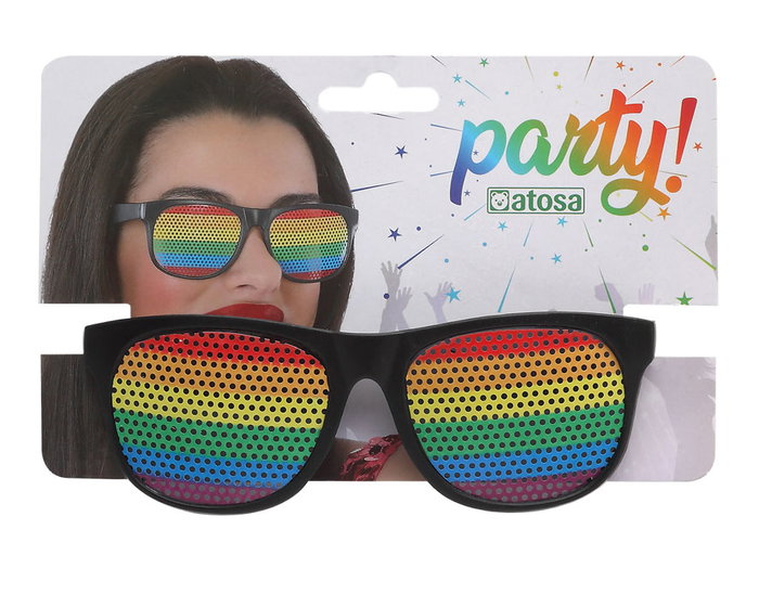 Lunettes de fête à motifs arc-en-ciel multicolores - Accessoire pour célébrations LGBTQ+ Pride et festivals