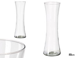 GIFTDECOR Vase en Verre Transparent 51cm