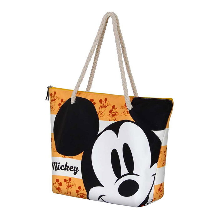 KARACTERMANIA Sac de plage Mickey Disney Orange 37x52x17 cm avec compartiment zippé et deux anses KARACTERMANIA Sac de plage Mickey Disney Orange 37x52x17 cm avec compartiment zippé et deux anses