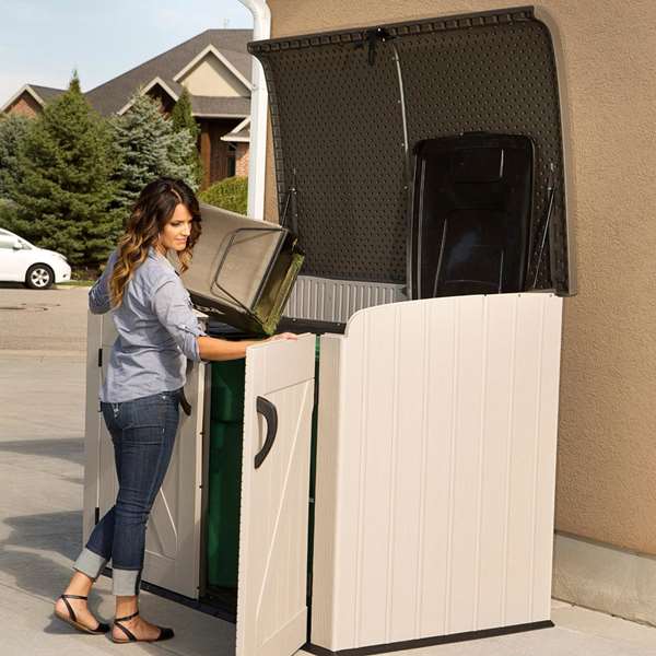 Color Baby - Armario exterior horizontal Lifetime 190x106x131 cm - Armoire de rangement extérieure horizontale en plastique et acier pour jardin