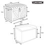 Color Baby - Armario exterior horizontal Lifetime 190x106x131 cm - Armoire de rangement extérieure horizontale en plastique et acier pour jardin