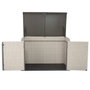 Color Baby - Armario exterior horizontal Lifetime 190x106x131 cm - Armoire de rangement extérieure horizontale en plastique et acier pour jardin