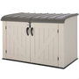 Color Baby - Armario exterior horizontal Lifetime 190x106x131 cm - Armoire de rangement extérieure horizontale en plastique et acier pour jardin