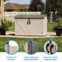 Color Baby - Armario exterior horizontal Lifetime 190x106x131 cm - Armoire de rangement extérieure horizontale en plastique et acier pour jardin