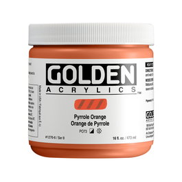Golden Peinture Acrylique Heavy Body Orange Pyrrole 473 ml