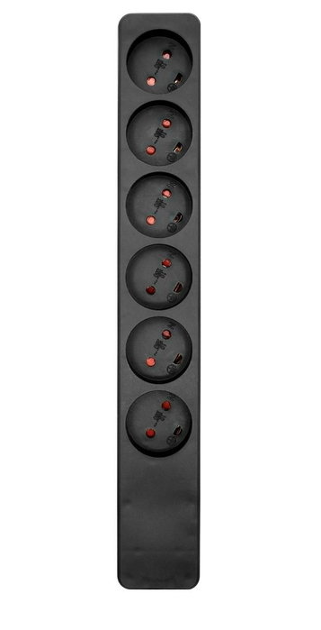 MicroConnect MC-GRU0600DKB Multiprise 6 Prises Configuration Danoise avec Extrémité Ouverte, Noire MicroConnect MC-GRU0600DKB Multiprise 6 Prises Configuration Danoise avec Extrémité Ouverte, Noire