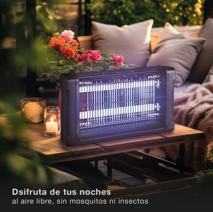 Navelis Mata insectos eléctrico Balonga 2x10W Negro